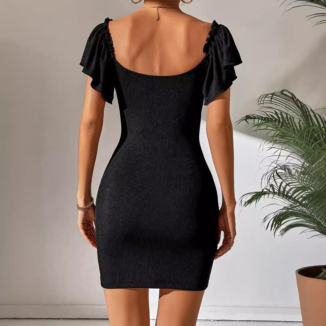 Deep V-neck Dress