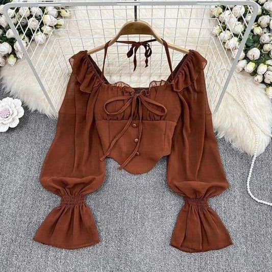 Off-Shoulder Bell Sleeve Top