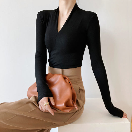 V-neck Long Sleeve Top