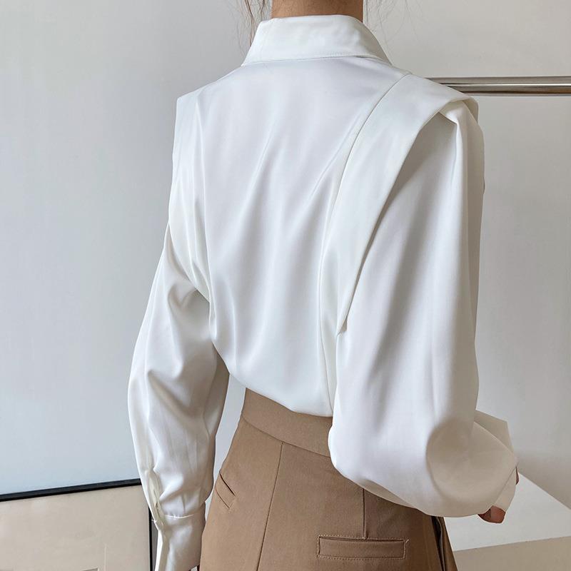 Vintage Satin Ruffled Blouse