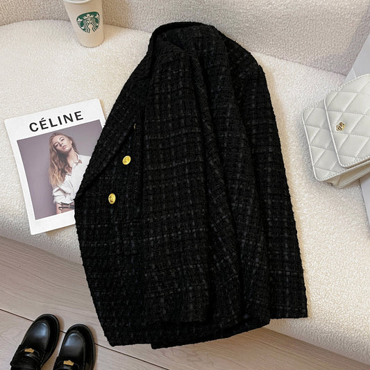 Black Tweed Suit Blazer