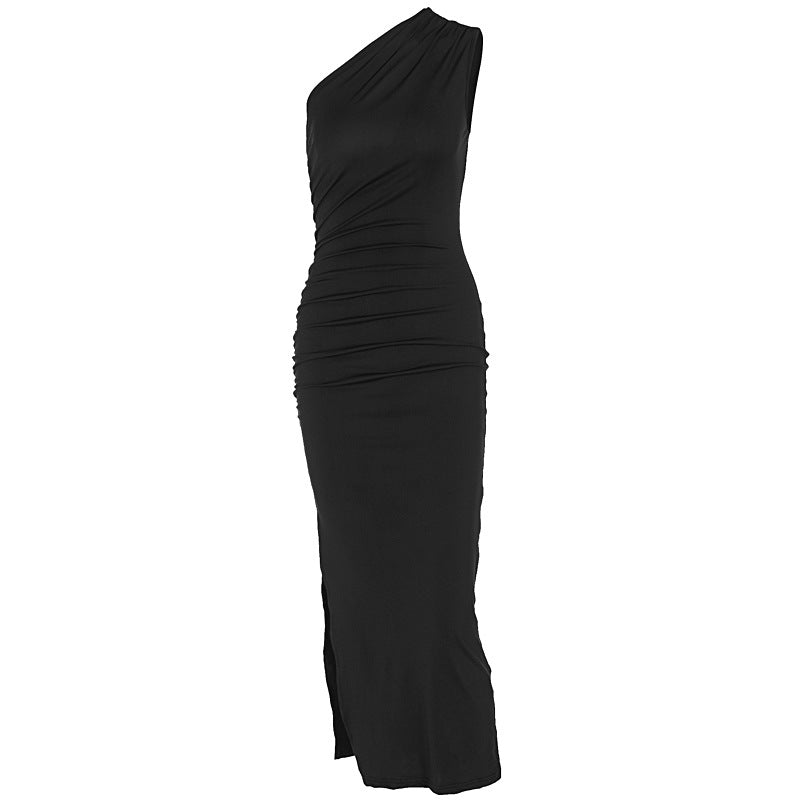 Shoulder Split Evening Dress