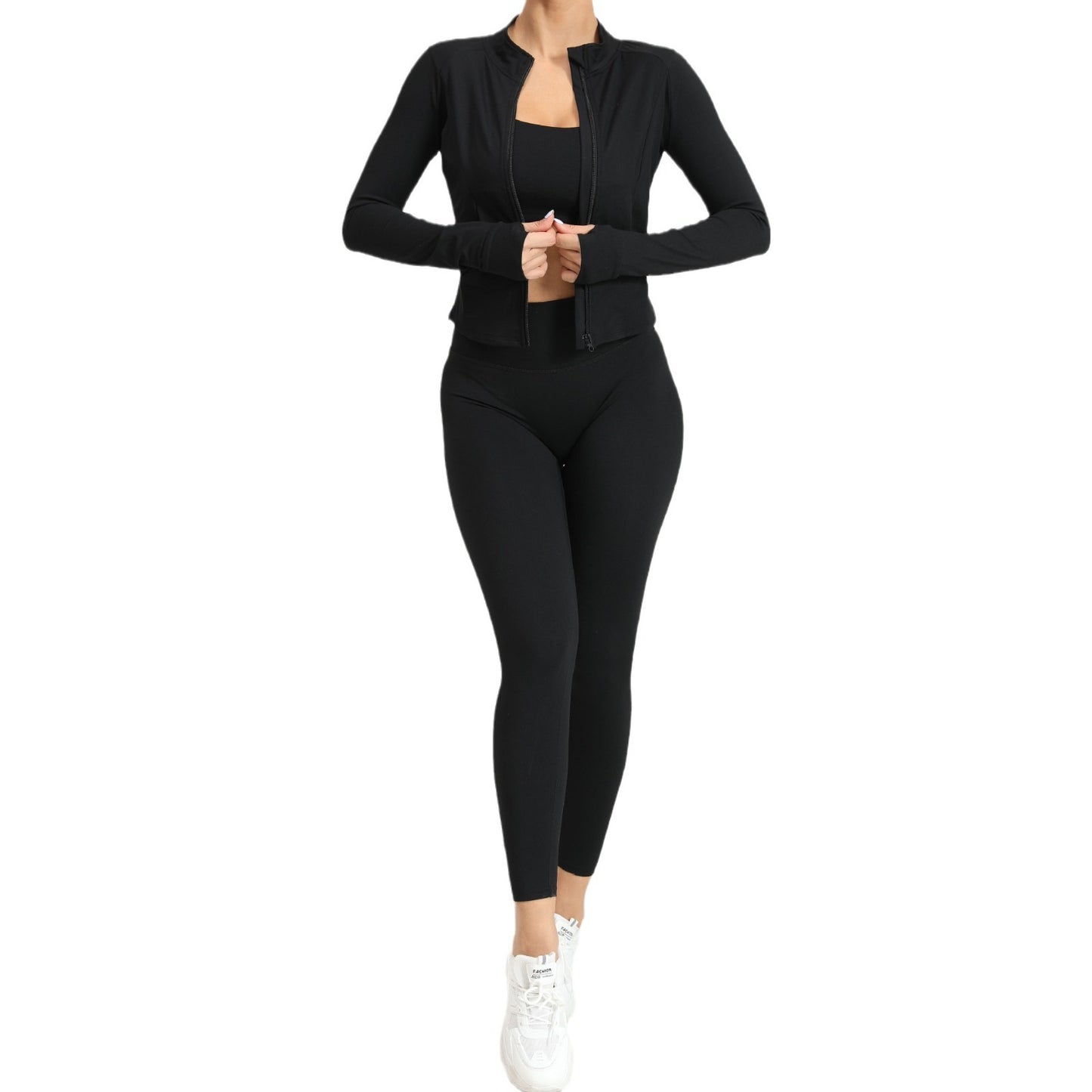 Yoga Sports Bra, Zip-up and Leggings