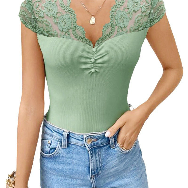 Lace-Collared Blouse