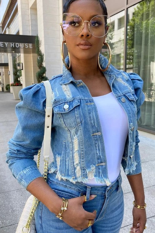 Ripped Denim Jacket