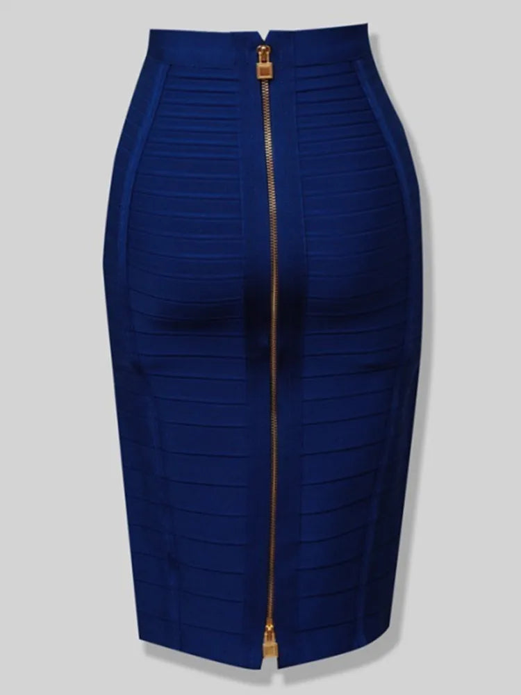 Zipper Bandage Pencil Skirt